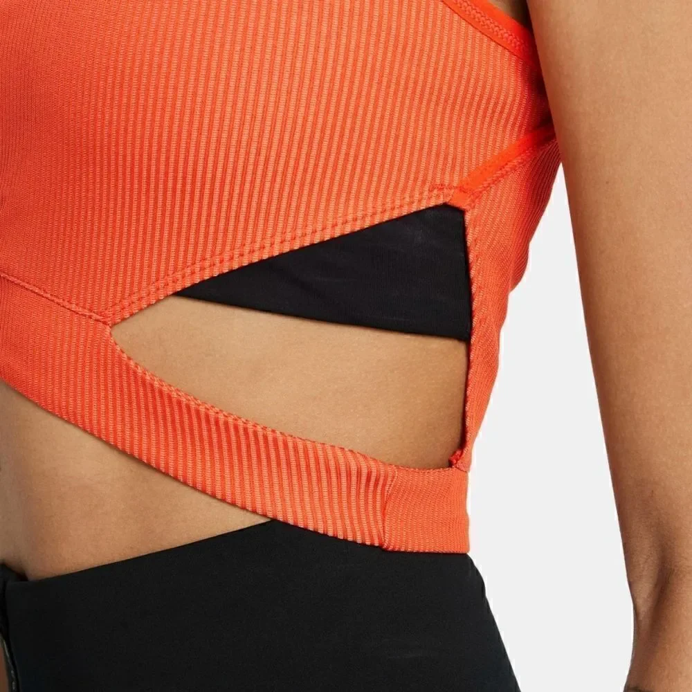 Nike Naomi Osaka Court Challenger Tennis Crop Tank Top Size Large L Orange New